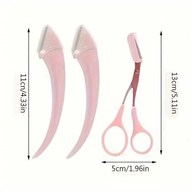 Eyebrow Razor and Scissors Set - PickXee