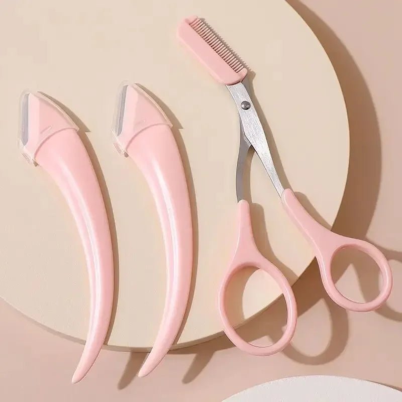 Eyebrow Razor and Scissors Set - PickXee