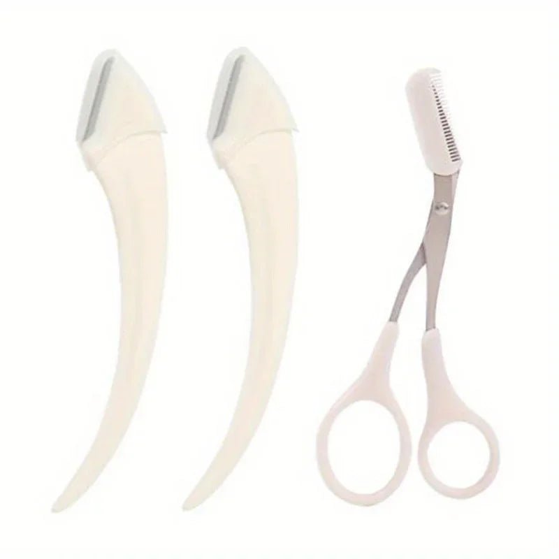 Eyebrow Razor and Scissors Set - PickXee