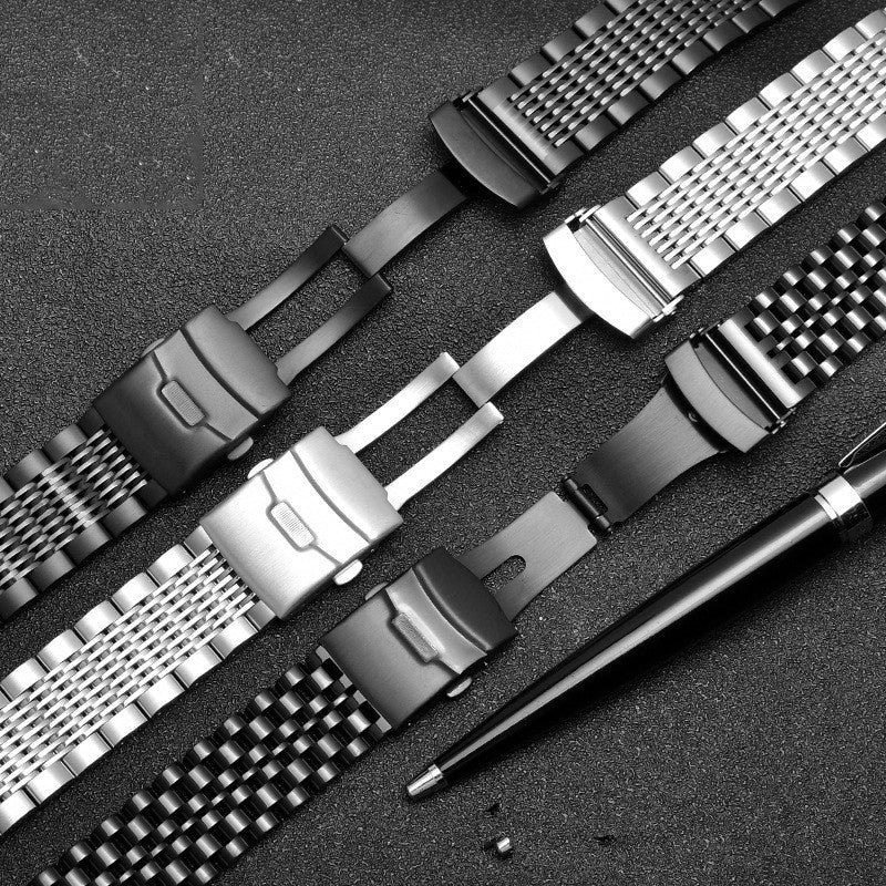 Solid stainless steel strap