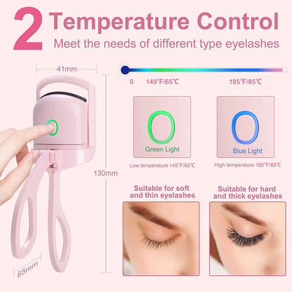 Rechargeable Heated Eyelash Curler for Long-Lasting Lift