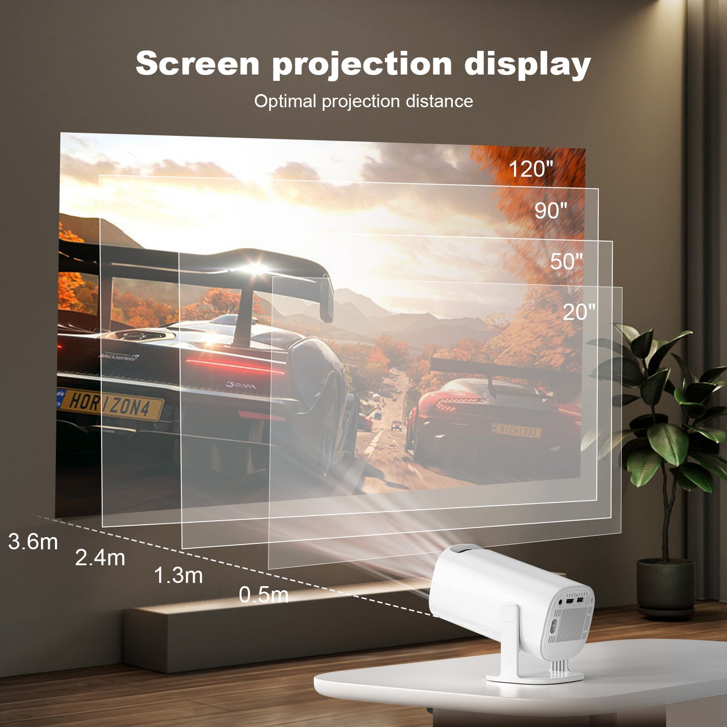 Projector Mini Household 4K