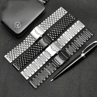 Solid stainless steel strap