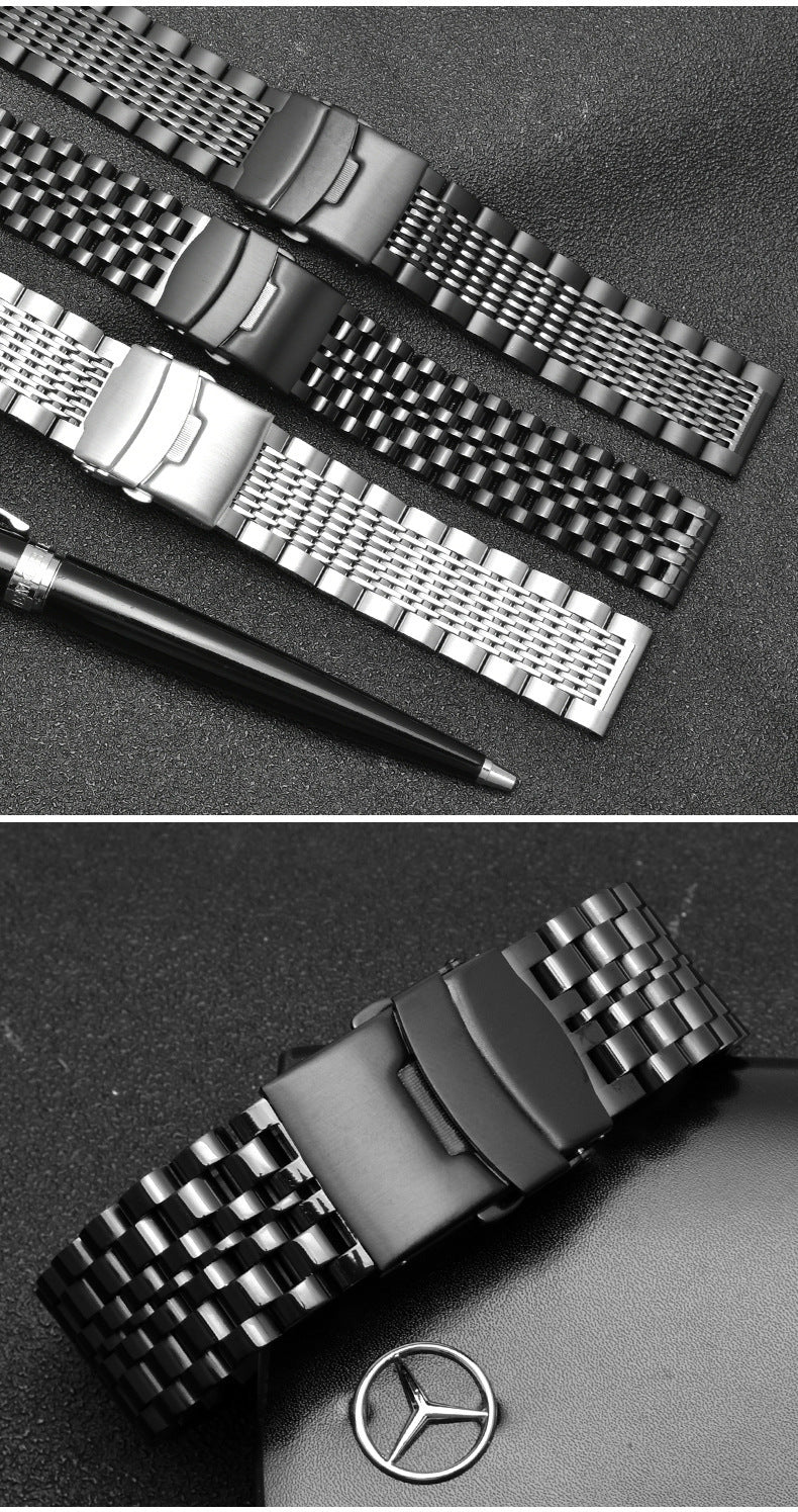 Solid stainless steel strap