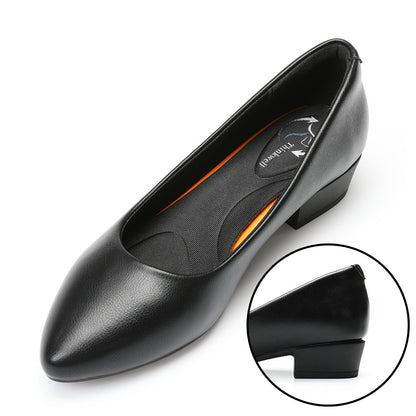 Mid-heeled Thick-heeled Single Shoes Professional Office Girl