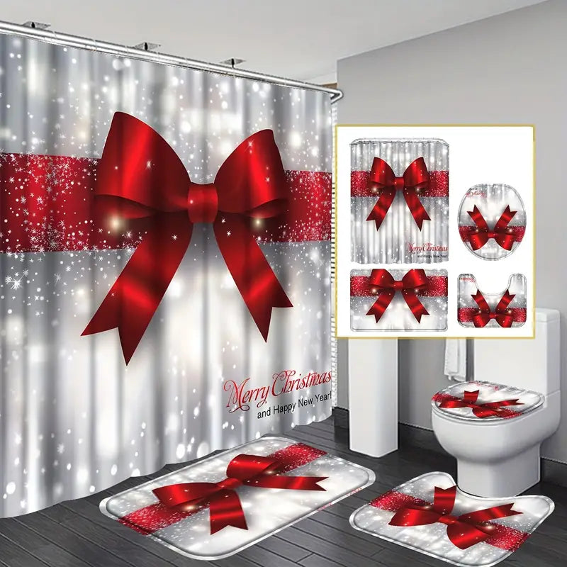 CHRISTMAS SHOWER COUTAIN SET