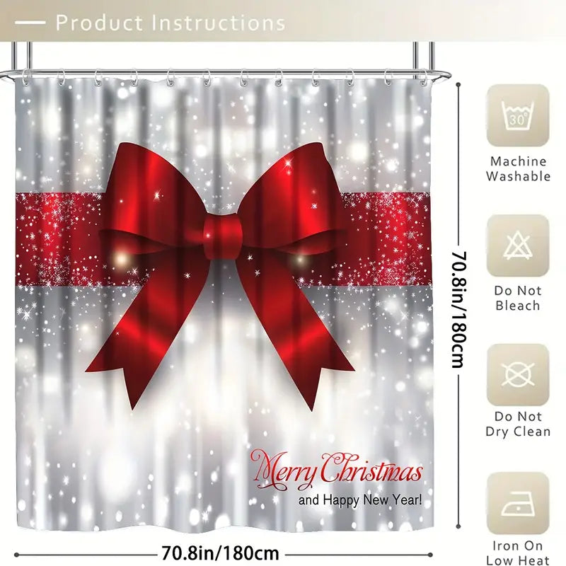 CHRISTMAS SHOWER COUTAIN SET