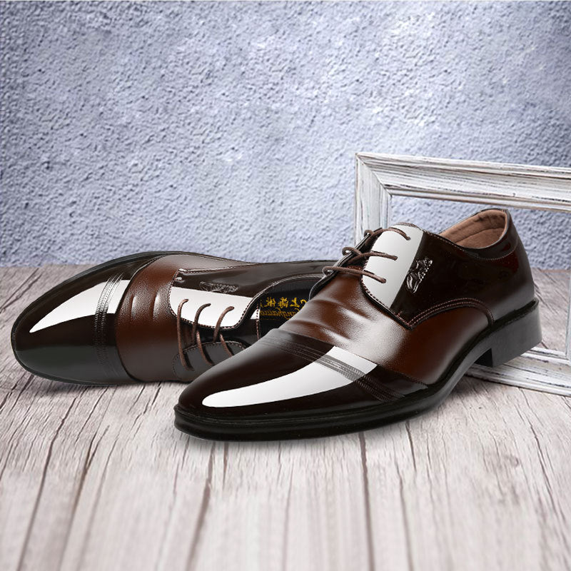 Men's Youth Business Lace-up Work Office Leather Shoes