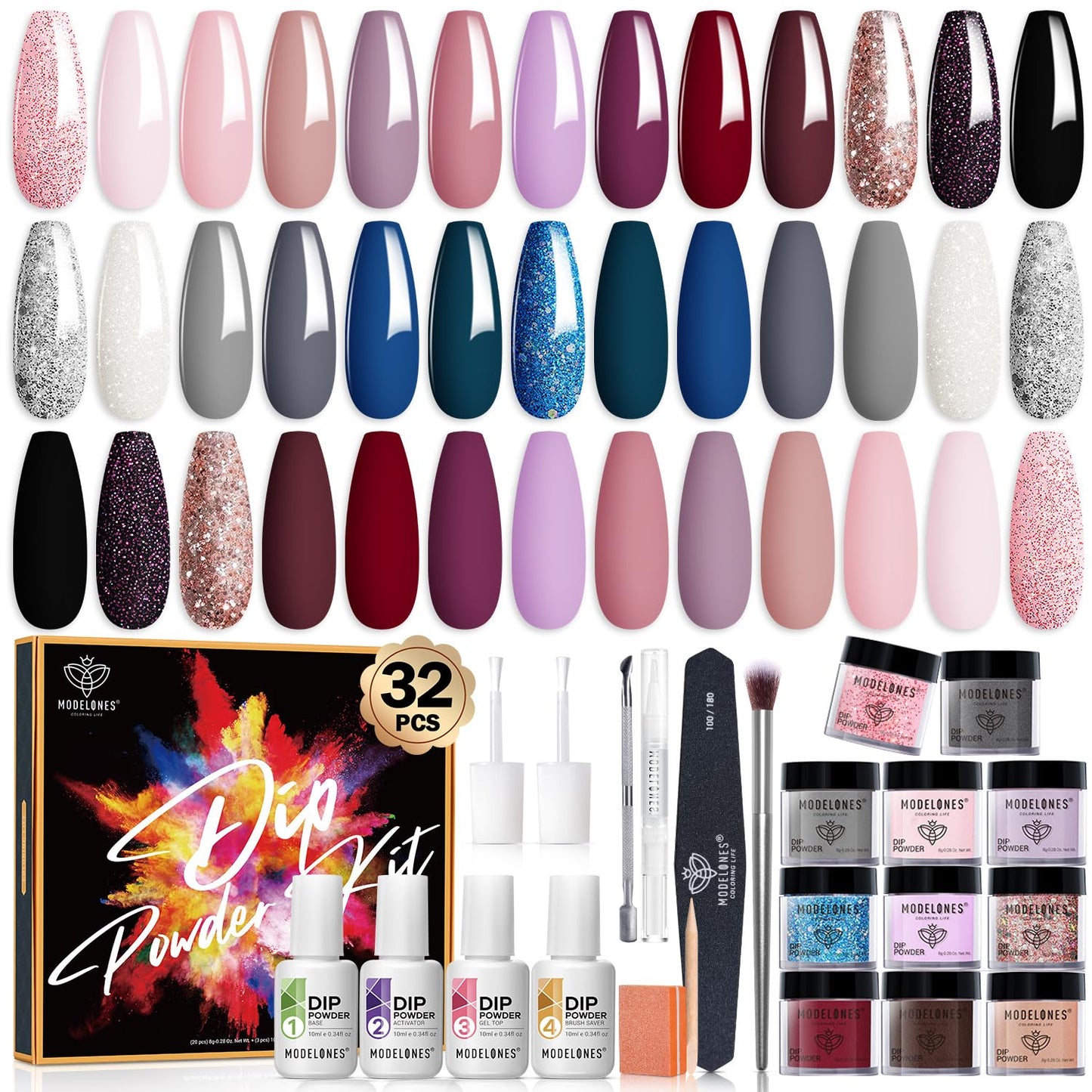 Modelones Dip Powder Nail Kit Starter