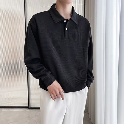 Mature And Stable Lapel Sweater For Men