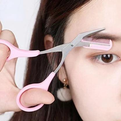 Precision Eyebrow Scissors with Comb for Perfect Shaping