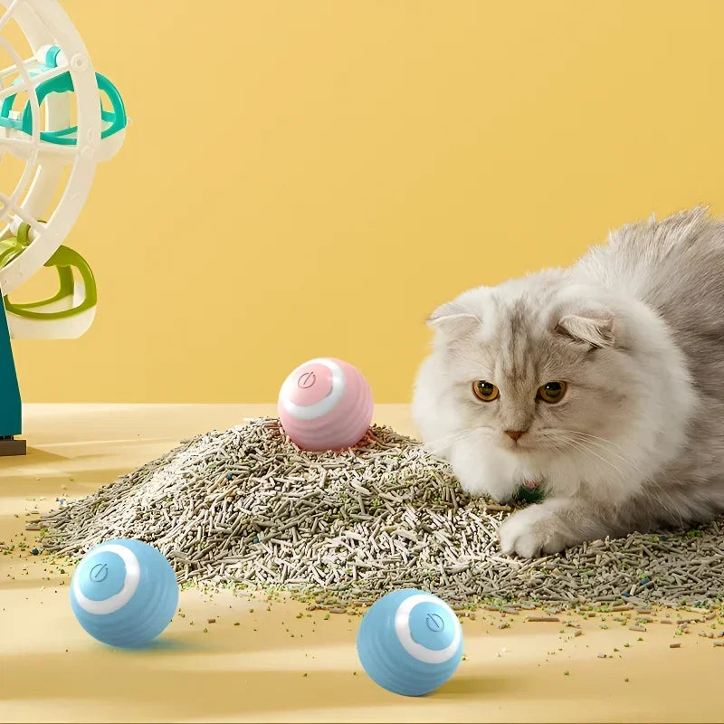 Smart Interactive Rolling Ball for Cats