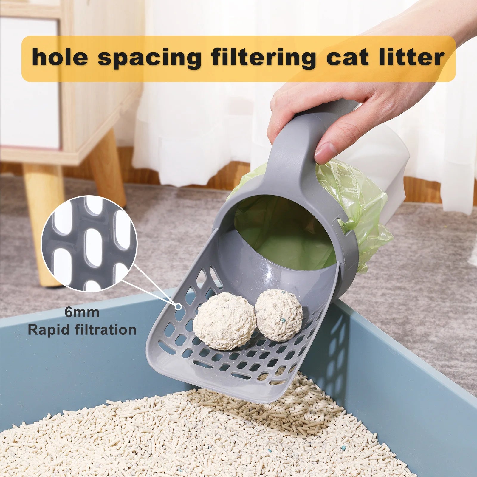 Cat Litter Shovel Scoop with Refill Bag