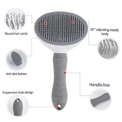 Pet Hairbrush - Dog Comb Grooming and Care Cat Brush