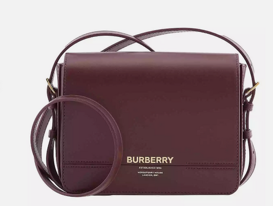 Burberry Oxblood Leather Small Grace Crossbody Bag 8067036