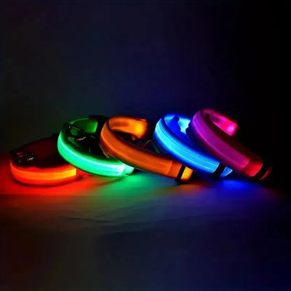 LED Glow-in-the-Dark Dog Leash & Collar for Night Safety