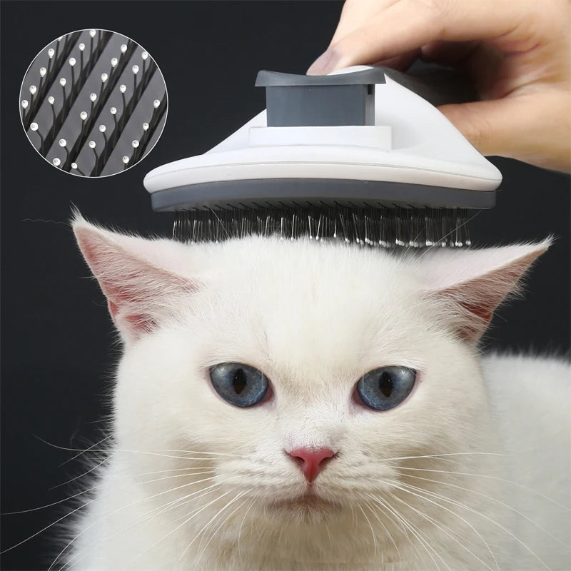 Stainless Steel Pet Hair Removal & Grooming Brush