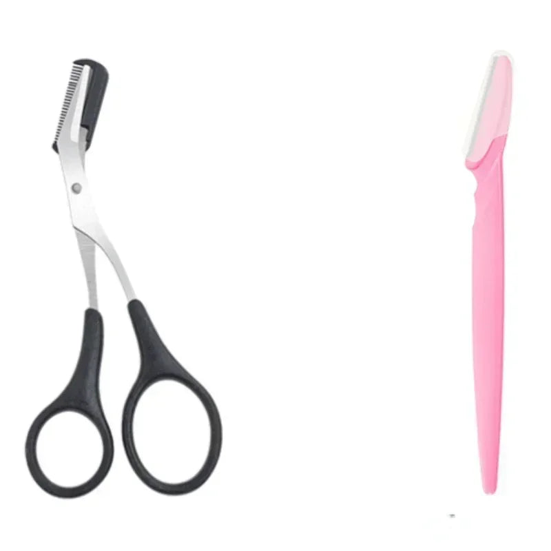 Precision Eyebrow Scissors with Comb for Perfect Shaping