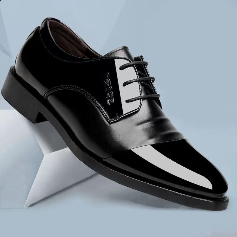 Men's Youth Business Lace-up Work Office Leather Shoes