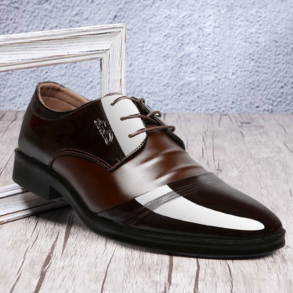 Men's Youth Business Lace-up Work Office Leather Shoes