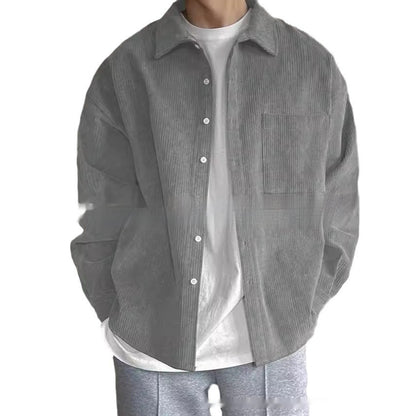 Men's Corduroy Long-sleeved Casual Shirt