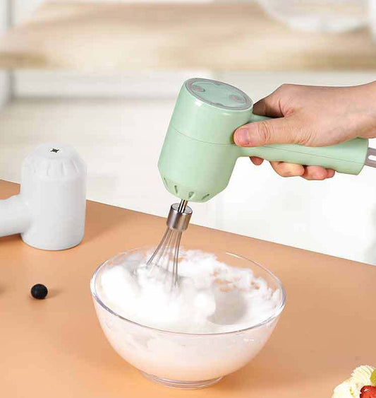 Portable Mini Wireless Electric Egg Beater HandHeld USB Rechargeable Food Mixer Milk Frother 3 Speed Cream Food Cake Mixer