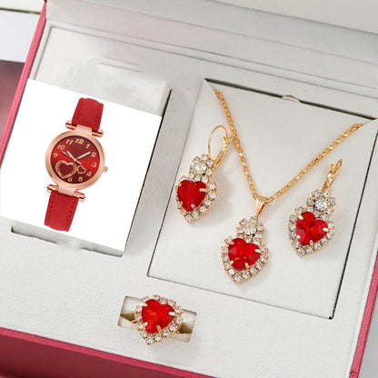 Women's Retro Love Watch Jewelry Set