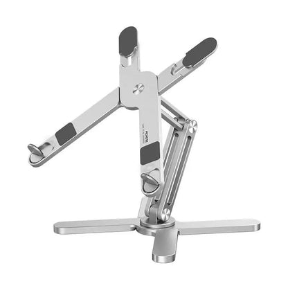 Foldable Laptop Stand 360°Rotation Notebook Table Aluminum Alloy Holder Portable Book Tablet Bracket with Heat Dissipation - PickXee