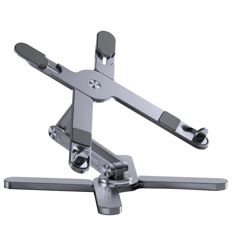 Foldable Laptop Stand 360°Rotation Notebook Table Aluminum Alloy Holder Portable Book Tablet Bracket with Heat Dissipation - PickXee