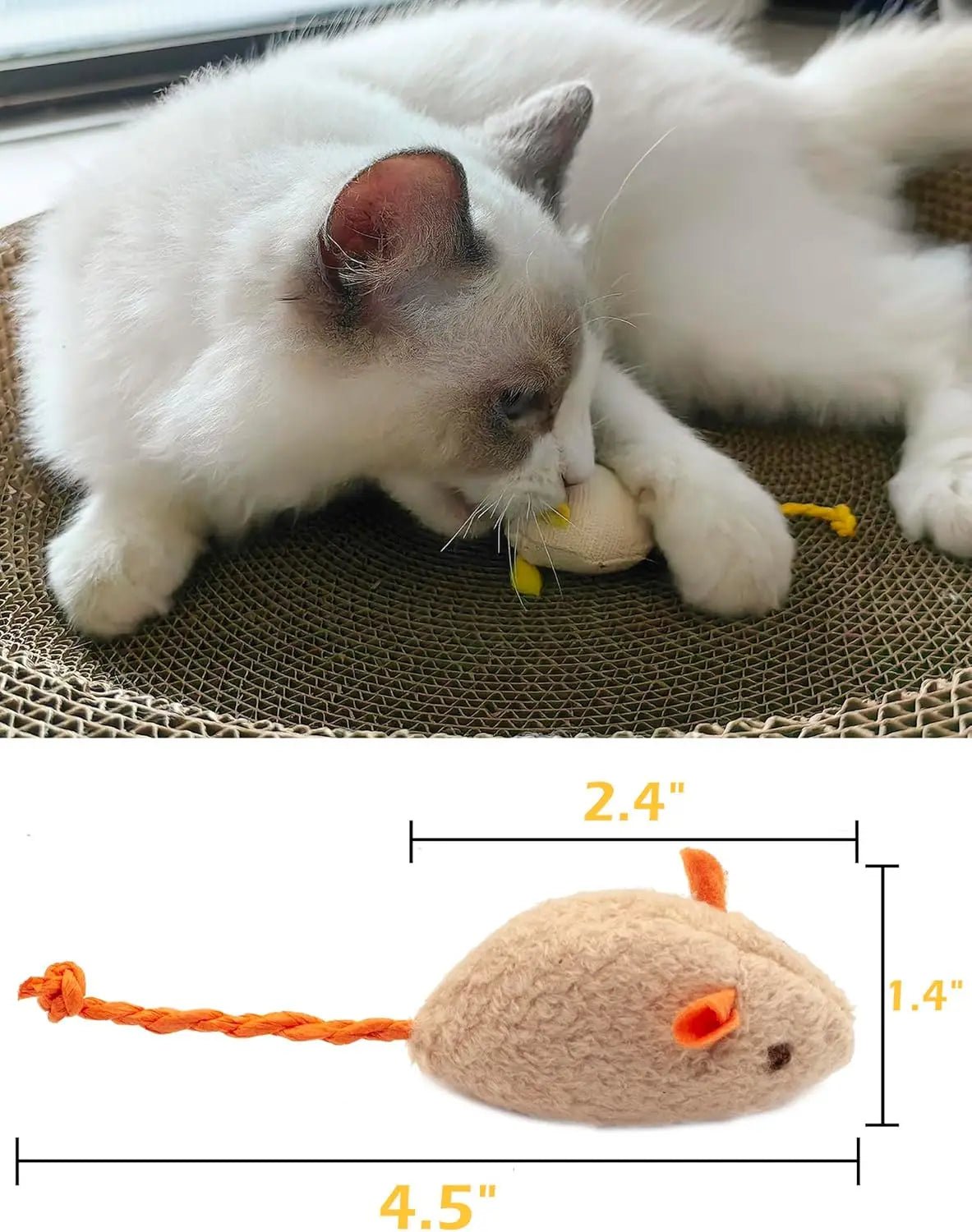 Indoor Catnip Plush Mouse Toy - PickXee