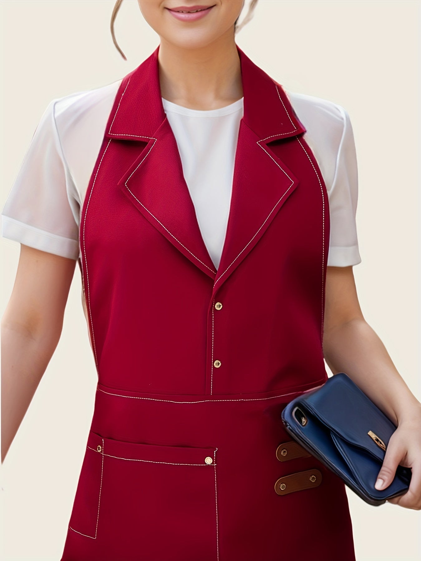 Polyester Apron with Pockets - PickXee