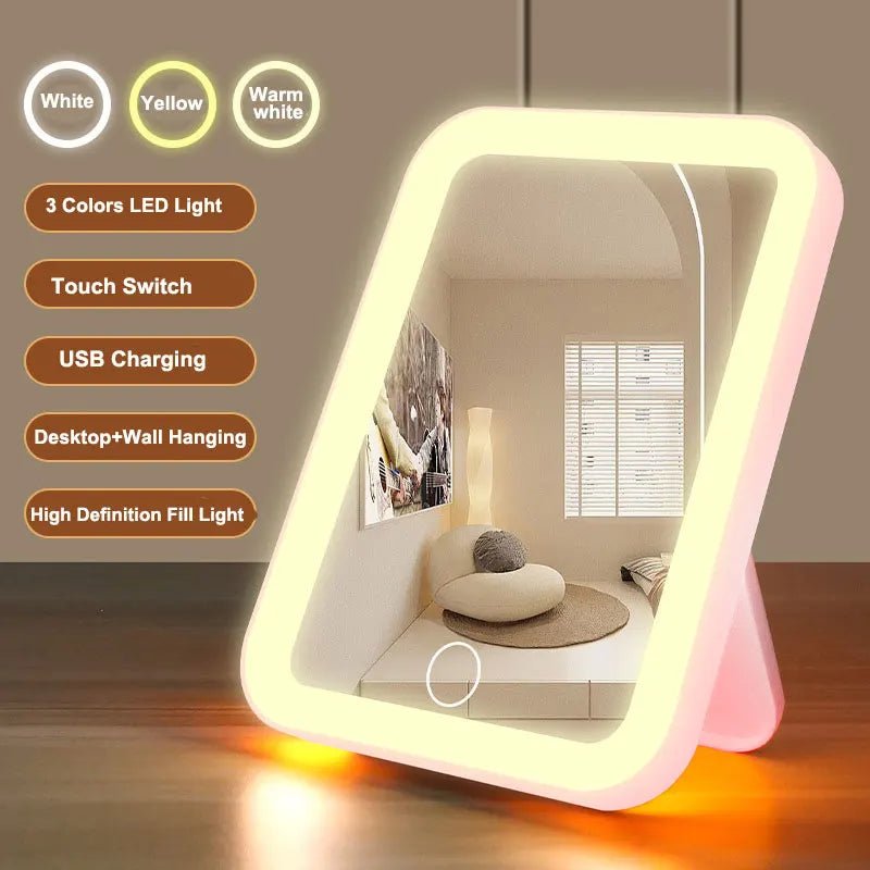 Rechargeable Dimmable Makeup Mirror - PickXee