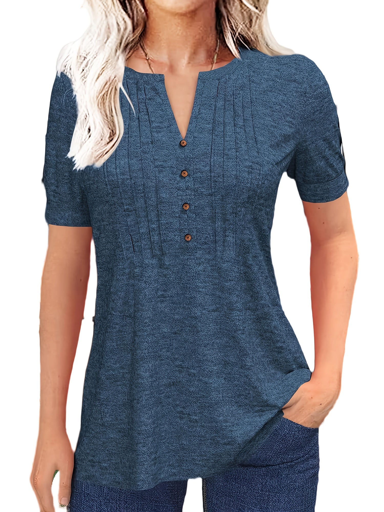 Short Sleeve Summer Blouse - PickXee