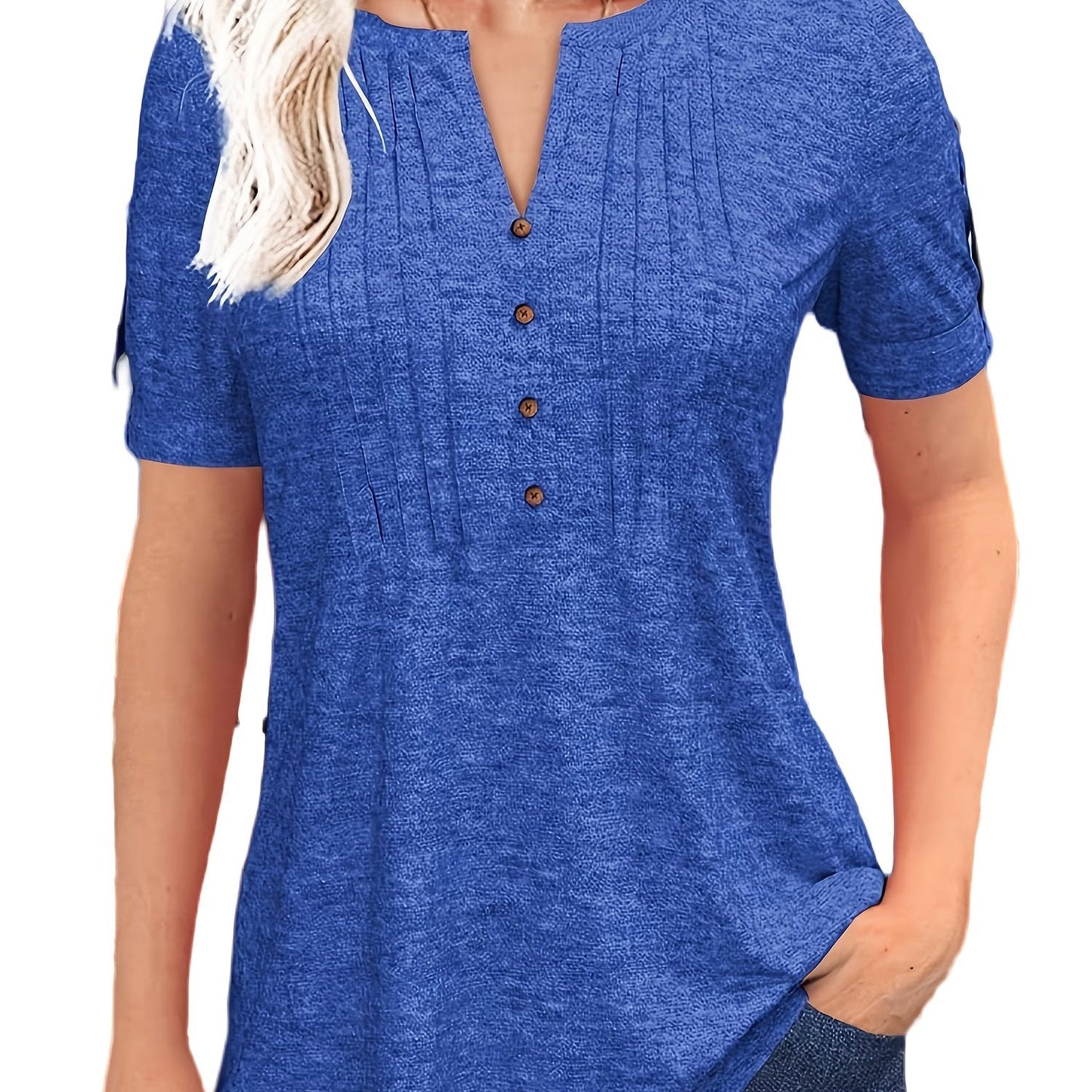 Short Sleeve Summer Blouse - PickXee