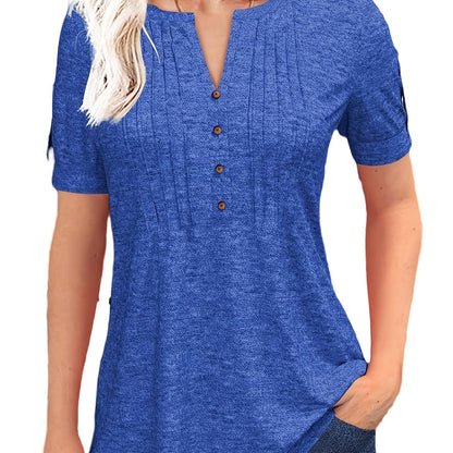 Short Sleeve Summer Blouse - PickXee