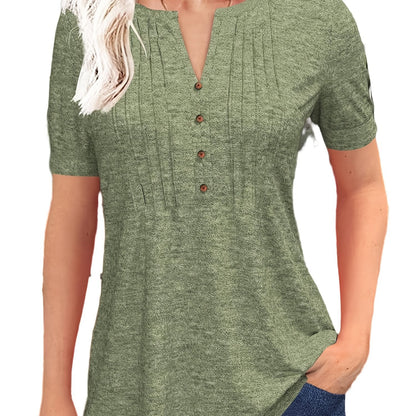 Short Sleeve Summer Blouse - PickXee