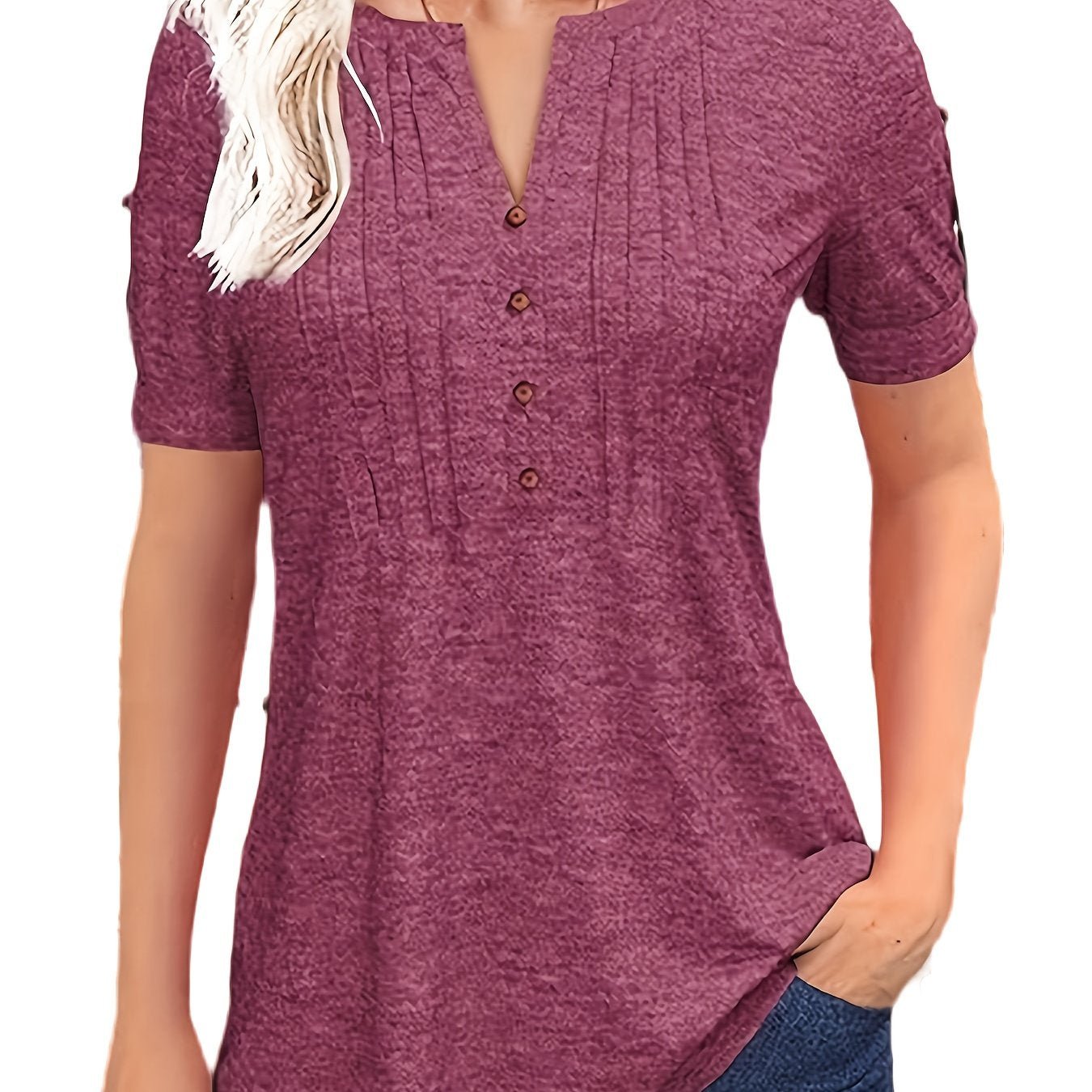 Short Sleeve Summer Blouse - PickXee