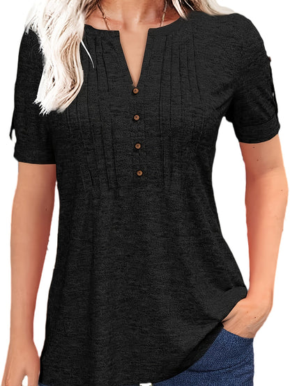 Short Sleeve Summer Blouse - PickXee