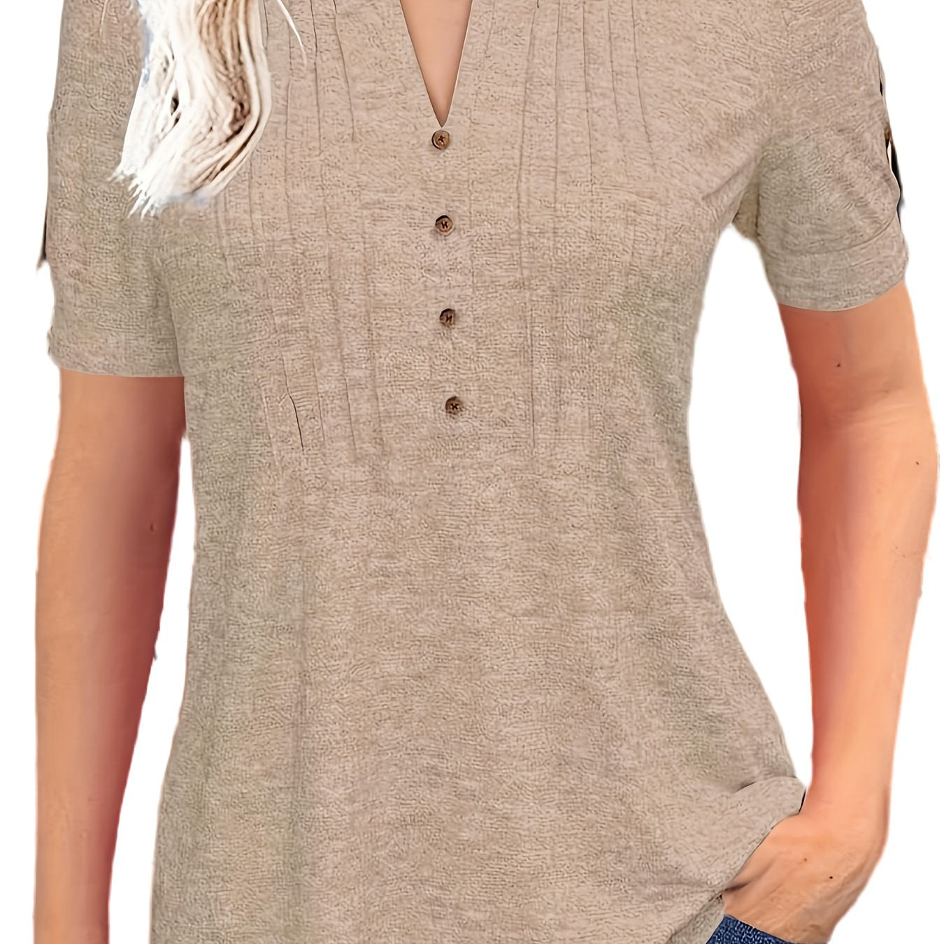 Short Sleeve Summer Blouse - PickXee