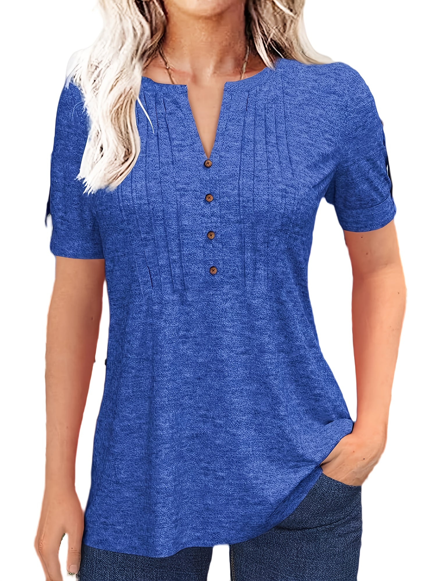 Short Sleeve Summer Blouse - PickXee