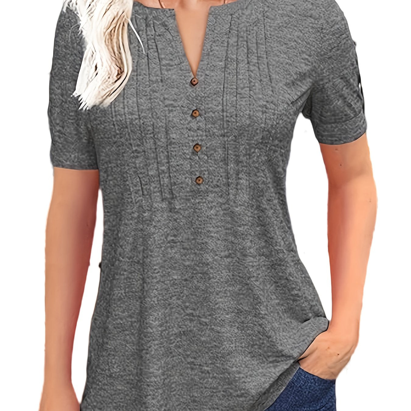 Short Sleeve Summer Blouse - PickXee