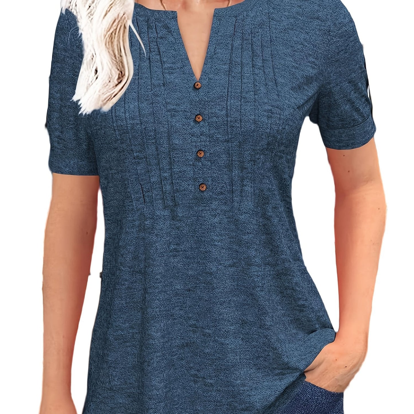 Short Sleeve Summer Blouse - PickXee