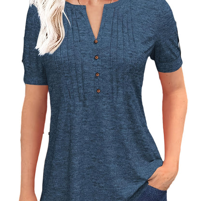 Short Sleeve Summer Blouse - PickXee