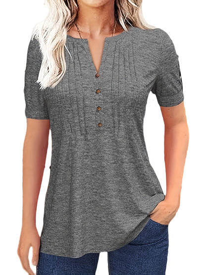 Short Sleeve Summer Blouse - PickXee