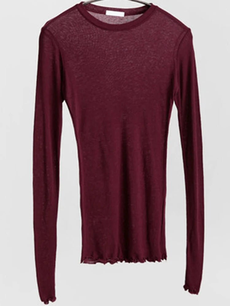 Women’s Long Sleeve Basic Tee - PickXee
