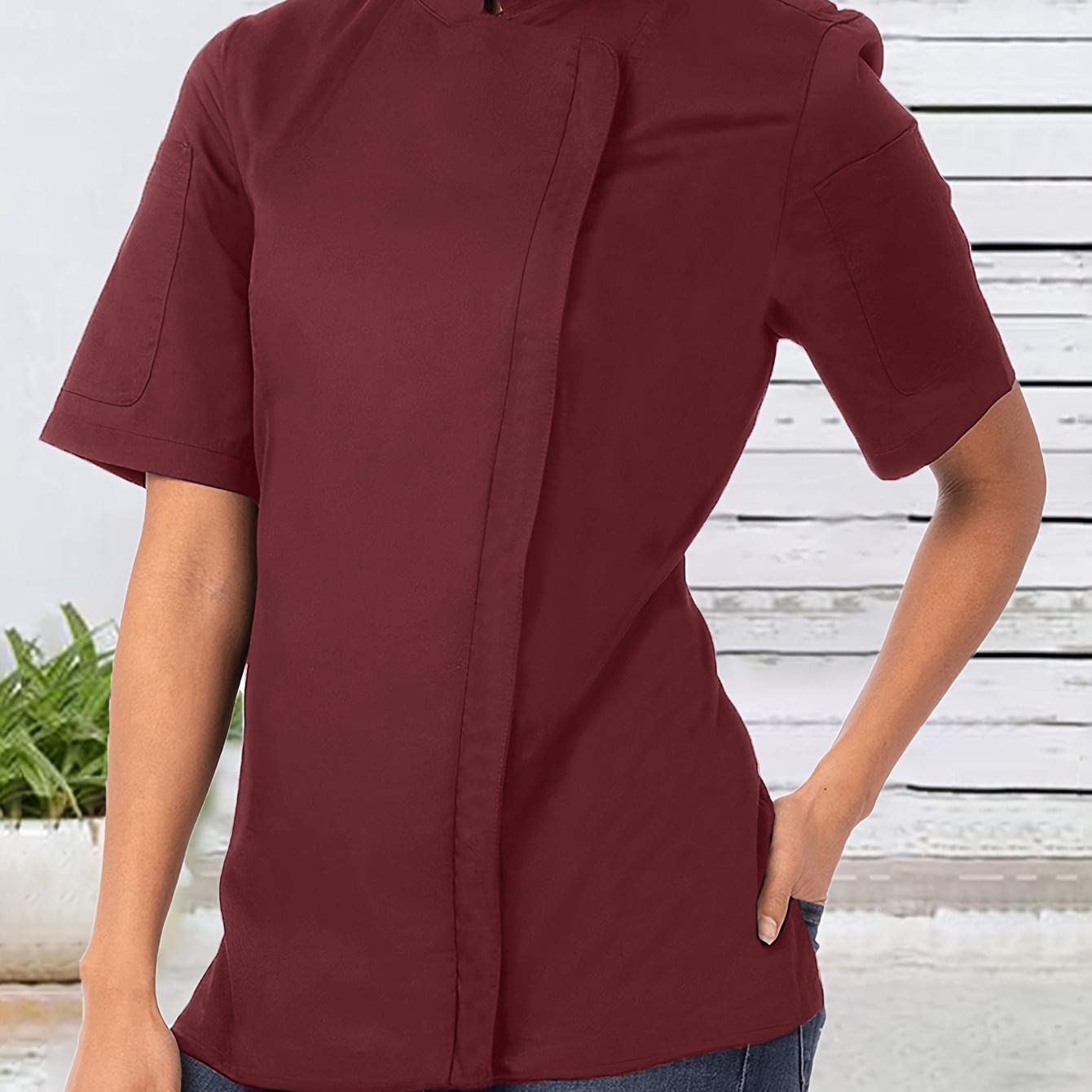 Women’s Solid Color Blouse - PickXee