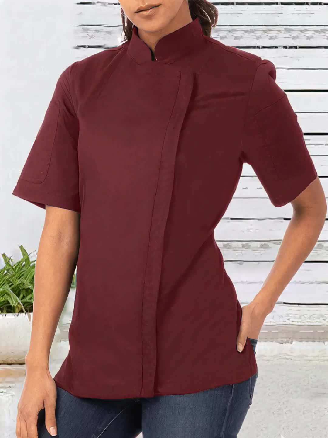 Women’s Solid Color Blouse - PickXee